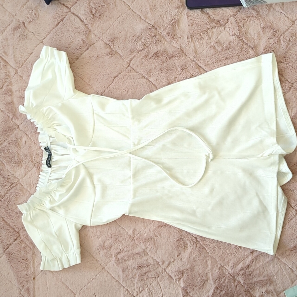Boohoo white romper